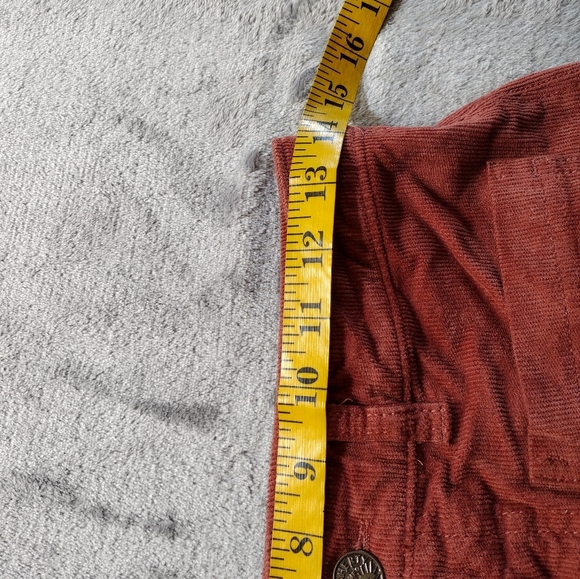 FAHERTY Stretch Corduroy Pants 27 Wide Leg Henna Rust Patch Pocket High Rise - Picture 8 of 11